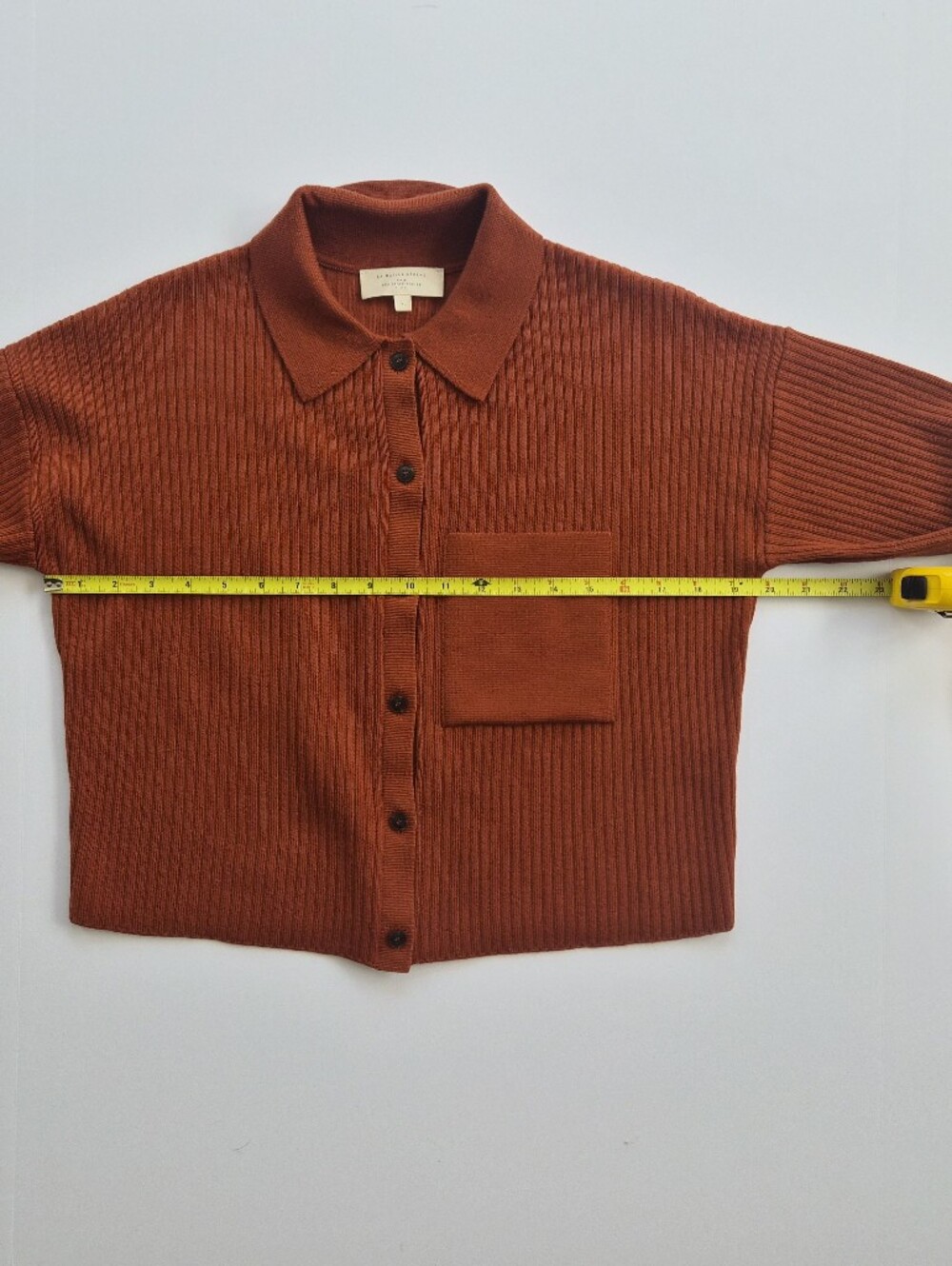 [Sezane] Liya Cardigan In Rust, Size M, 100% Merino Wool - Picture 4 of 12